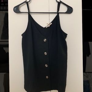 boutique spaghetti strap button down tank!